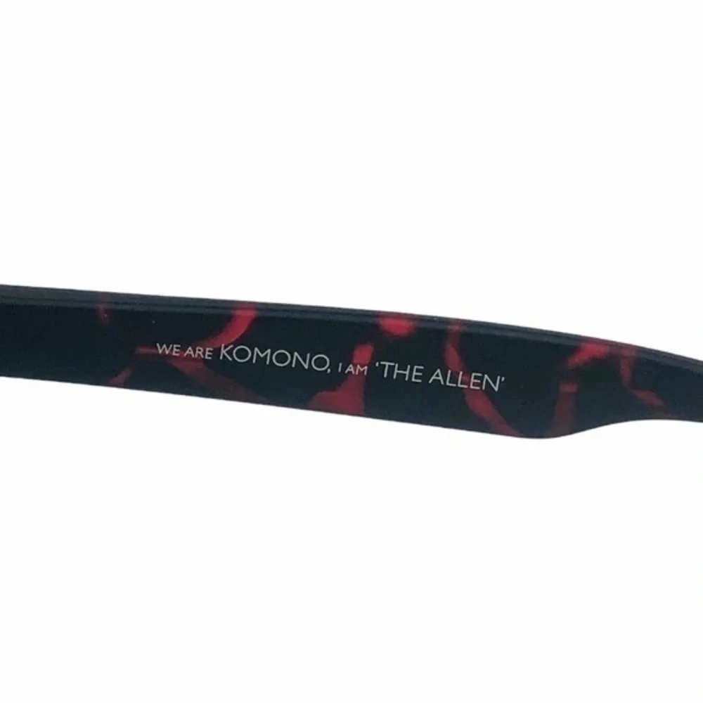 New KOMONO Allen Matte Beetroot Tortoise Sunglasses